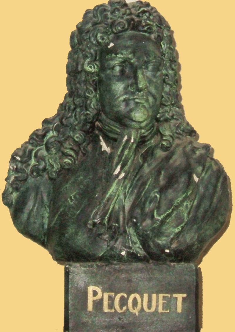 Sculpture du buste de Pecquet